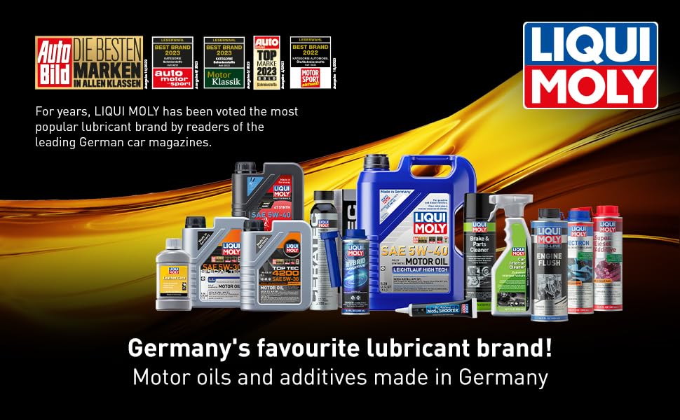 Liqui Moly DOT 4 pouring into brake reservoir demonstrating easy application and control