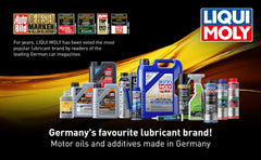 Liqui Moly DOT 4 pouring into brake reservoir demonstrating easy application and control