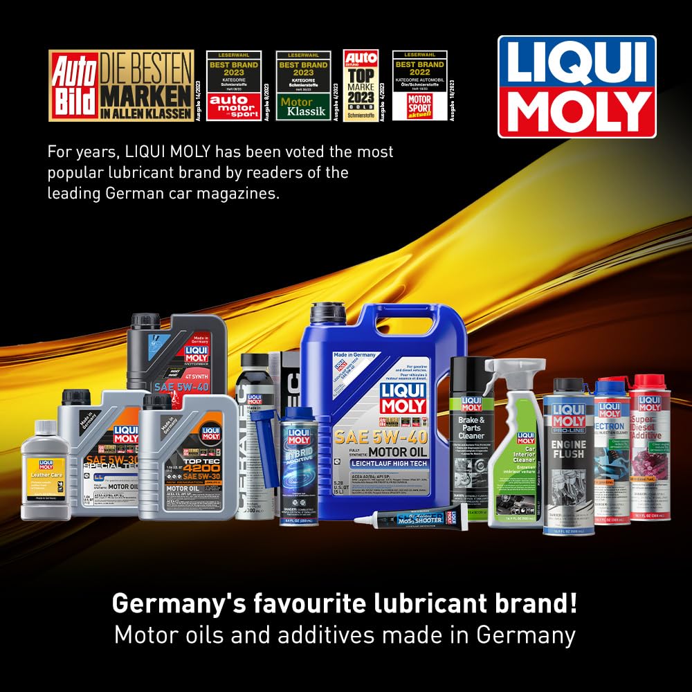 Liqui Moly DOT 4 bottle beside tape measure showing 500 ml scale for accurate planning