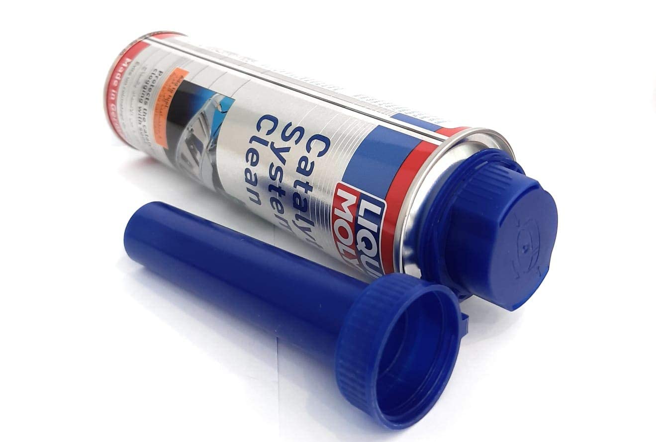 Liqui Moly bottle beside open engine bay, conveying preventative maintenance benefit