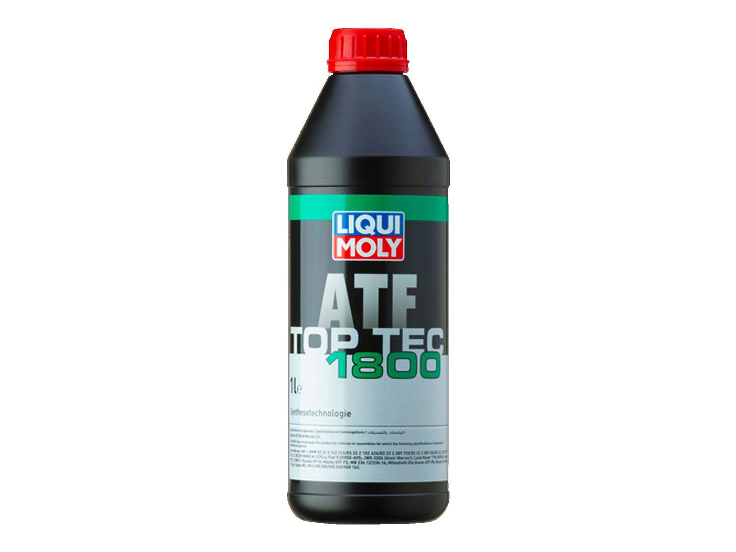 Liqui Moly Top Tec ATF 1800 front-facing bottle showing label for easy identification and correct specification