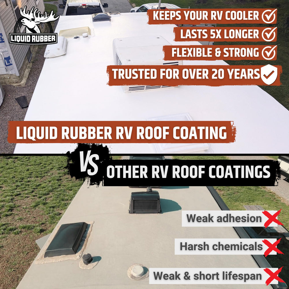 Close-up of Liquid Rubber coating texture demonstrating flexible waterproof membrane