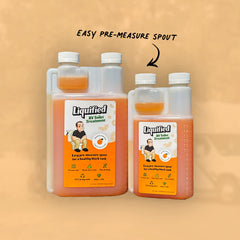 Close-up of Liquified orange liquid texture for fast digestion benefit