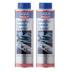 Liquii Moly bottle front view showing label and aiding catalytic cleanliness