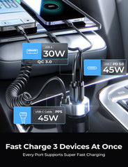 LISEN closeup of USB-C ports and printed specs showing safety certifications