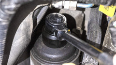 Lisle close-up of a 6-point socket edge showing precise fit to protect filter edges
