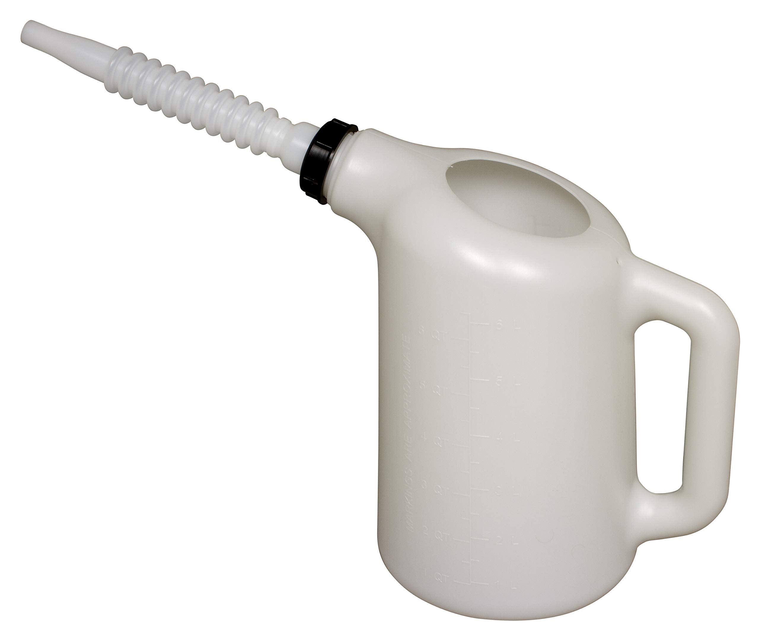 Lisle oil dispenser front view showing translucent body and benefit of visible fluid level