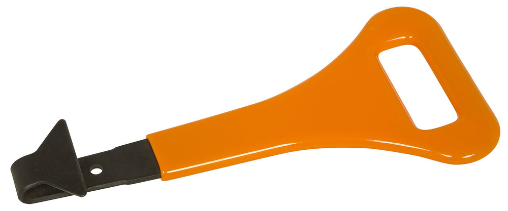 Lisle 35240 front view showing tool shape and safe trim contact for cleaner removal