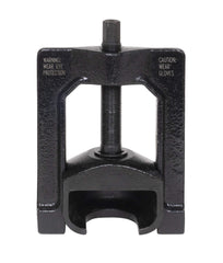 Lisle 42900 front view showing puller positioned on u-joint cap for safe removal