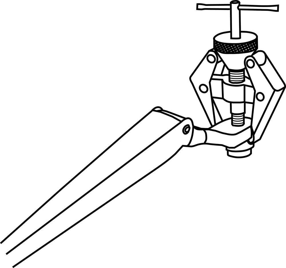 Lisle 54150 close-up of knurled cone and screw pad for precise alignment