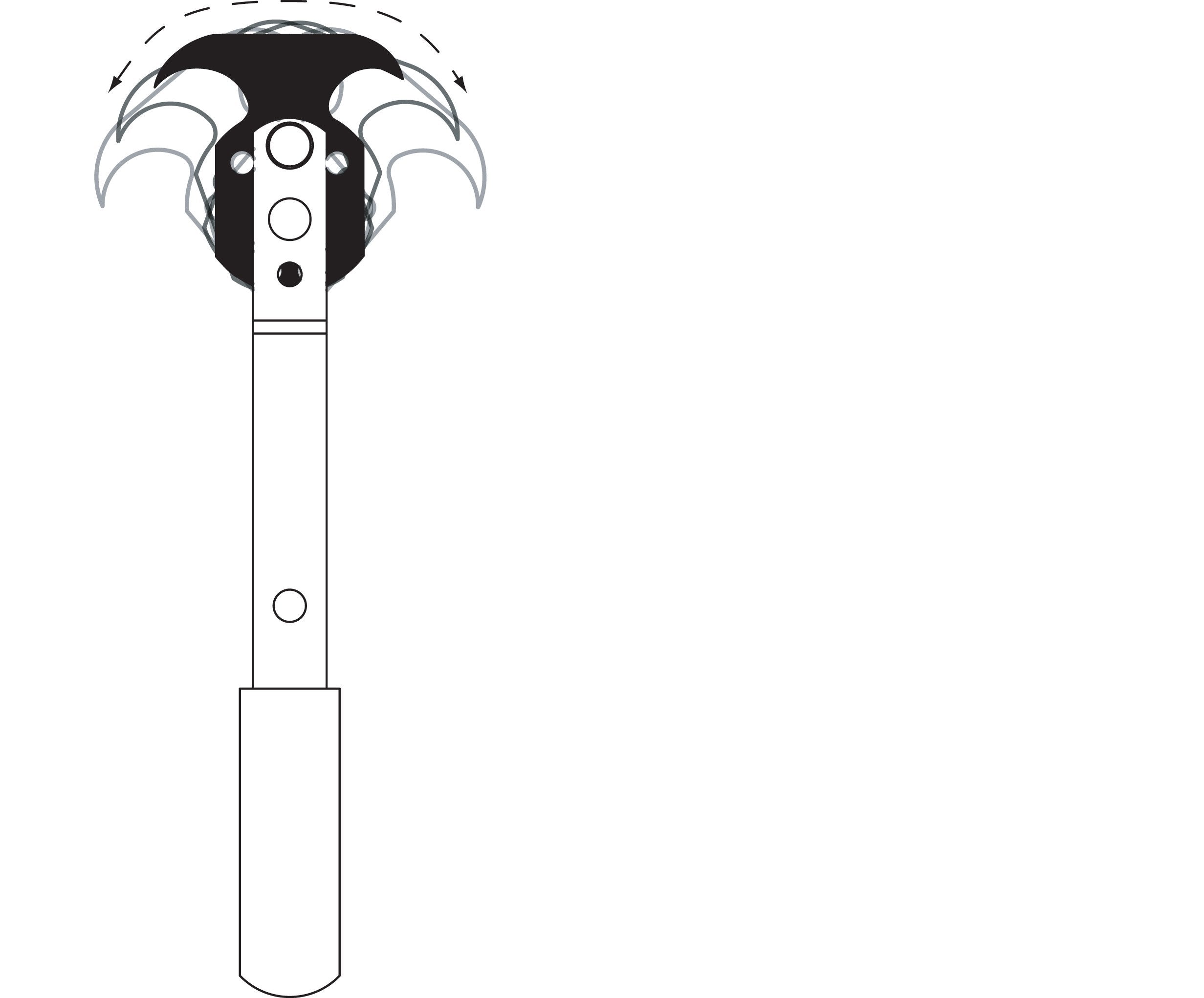 Lisle 56650 close-up of dual hooks highlighting versatility and secure gripping