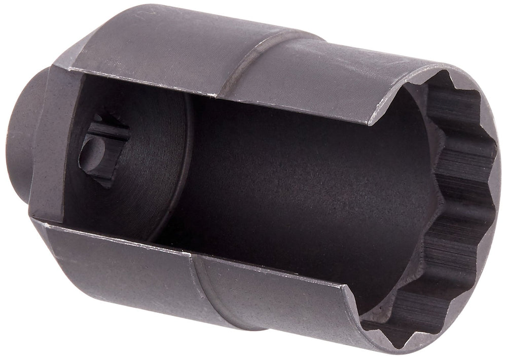 Lisle 68210 front view showing socket profile and 3/8 inch drive protecting connectors