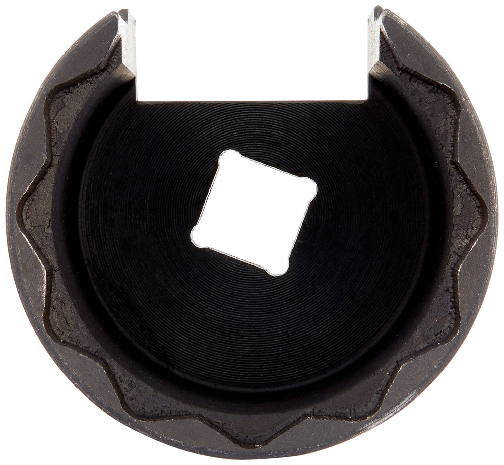 Lisle 68210 engaged on injector pressure regulator in engine bay for safe removal