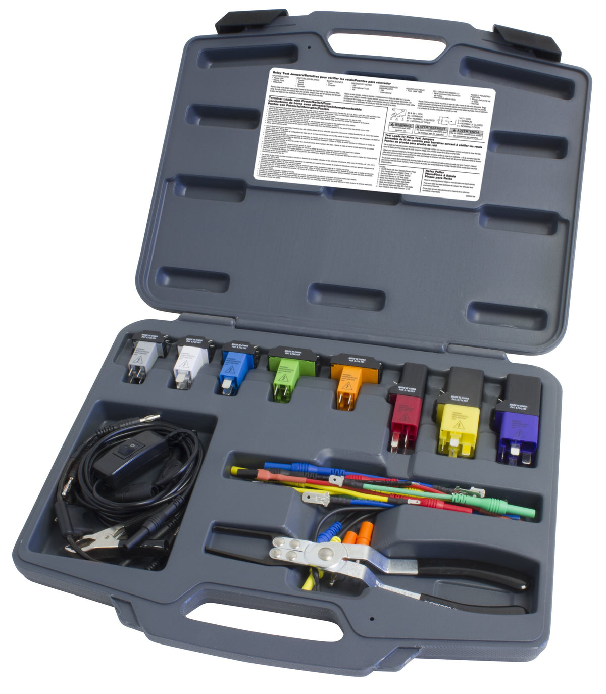 Lisle 69300 kit laid out showing jumpers and leads for quick diagnostics