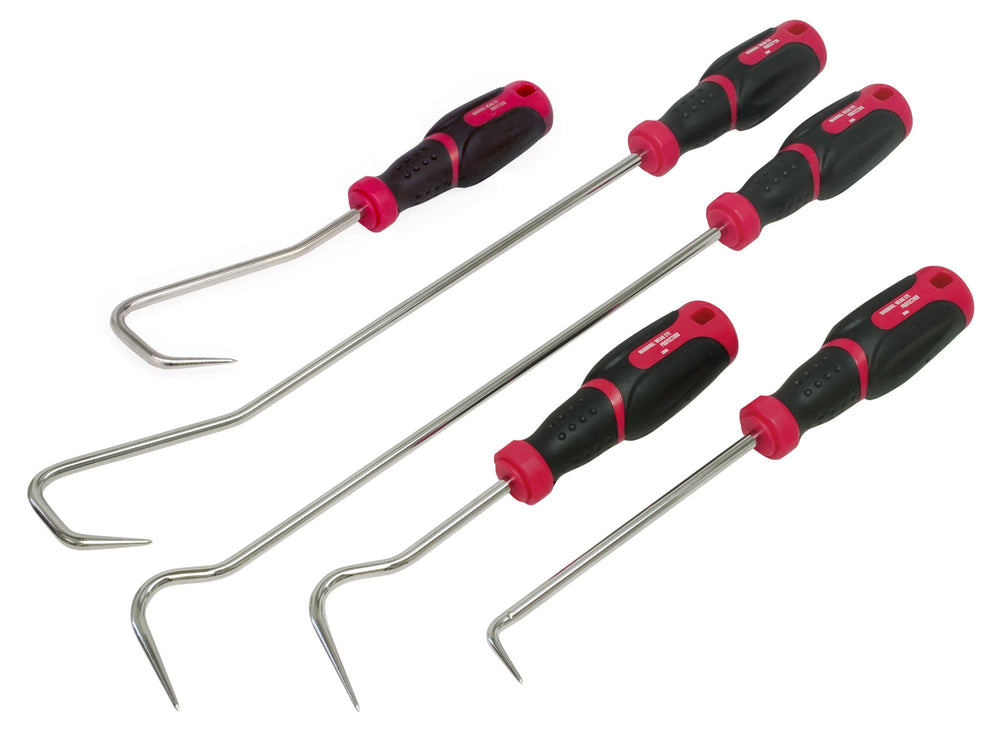 Lisle 80380 front view showing four hook pullers for clear tool identification and durable grip