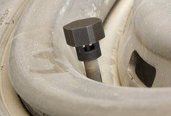 Lisle deflator fitted on tire in use speeding up pressure adjustments