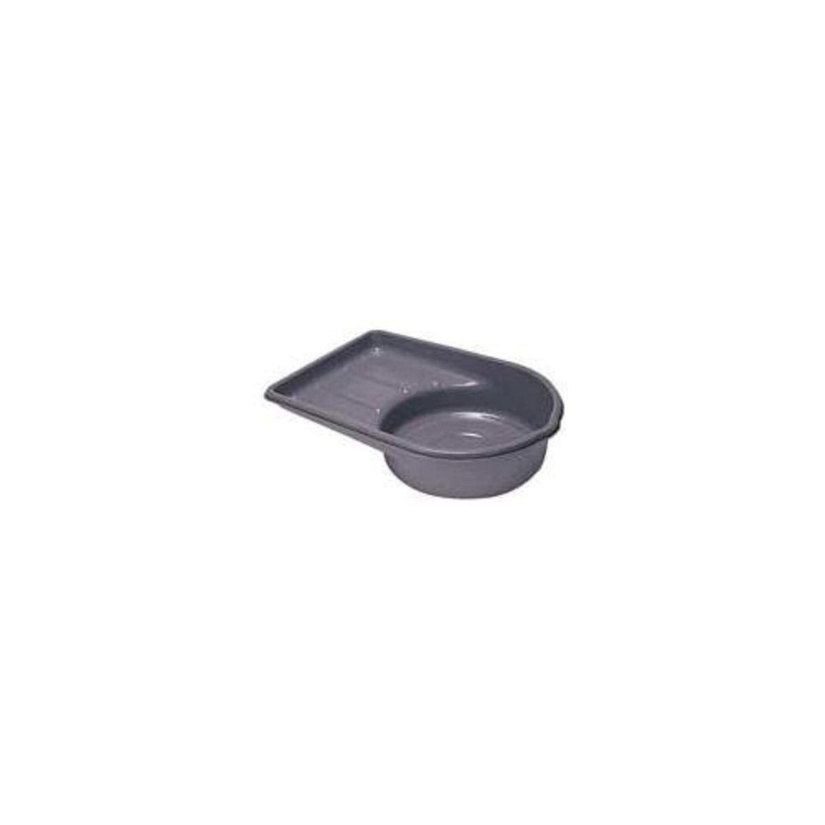 Lisle drain pan front view shows basin and apron for cleaner draining