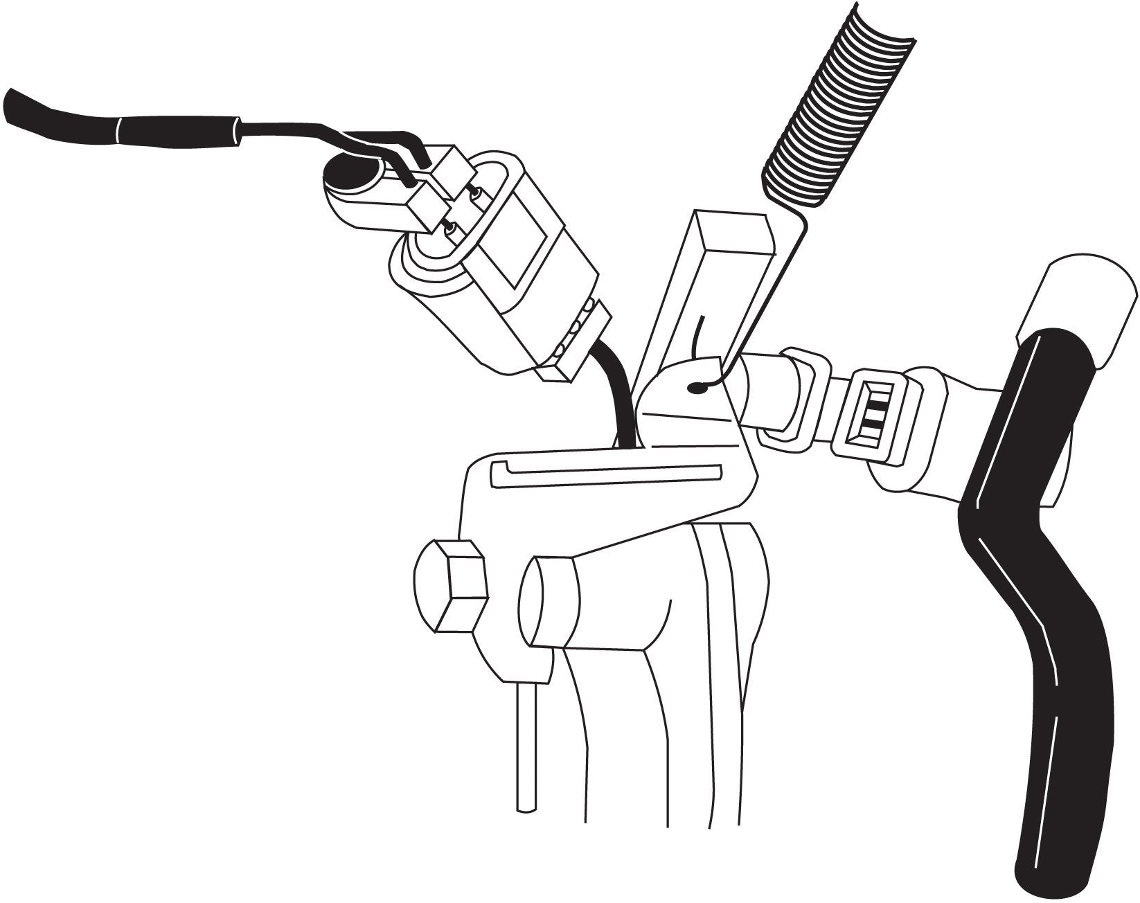 Lisle noid light with adapter probes demonstrating larger diameter fit