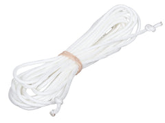 Lisle nylon rope close-up texture and diameter, demonstrates compatible 1/8 inch fit