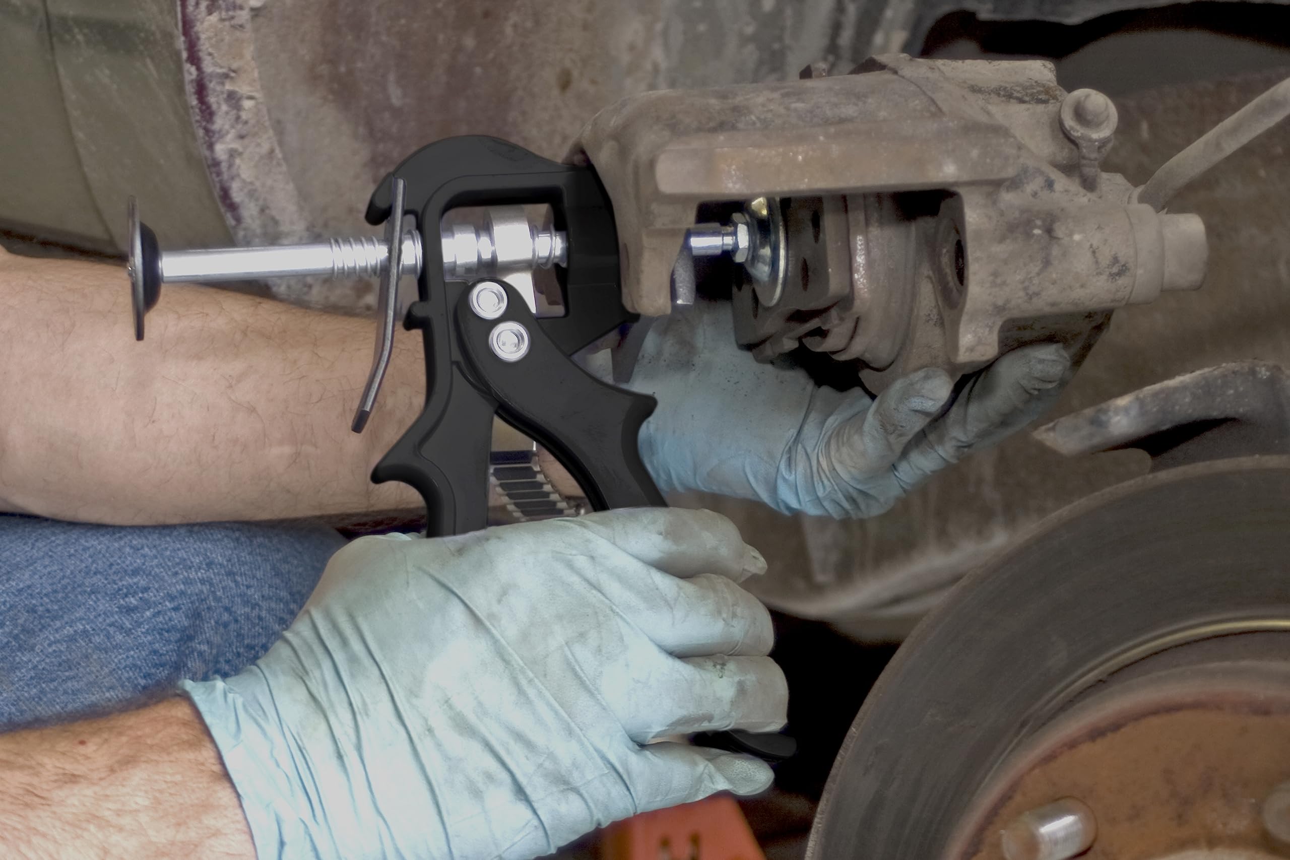 Lisle Speedy Brake Pad Spreader plunger close-up showing smooth piston contact