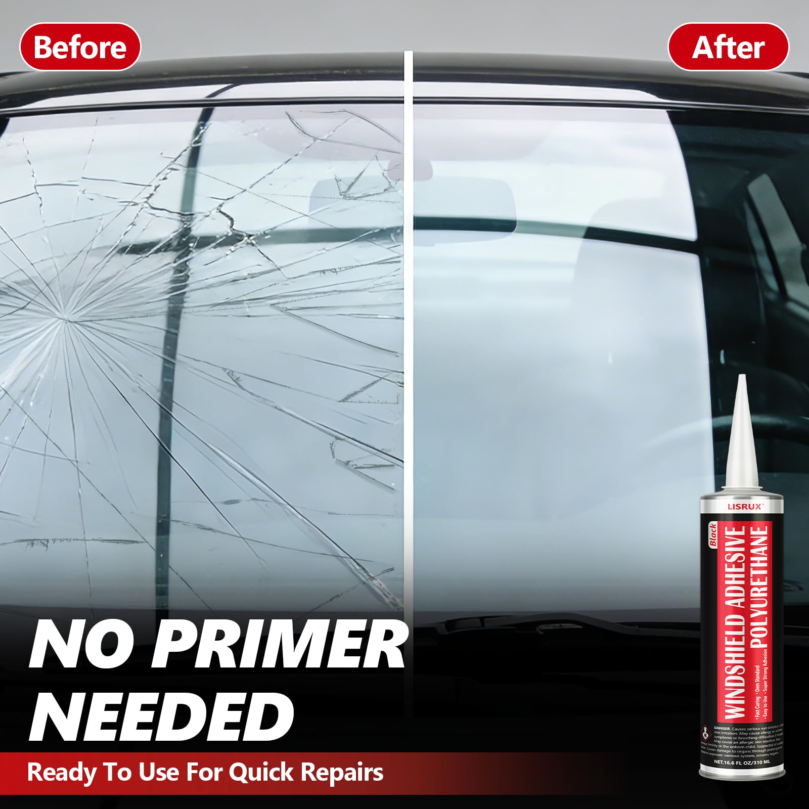 LISRUX applied from caulk gun showing easy vertical application