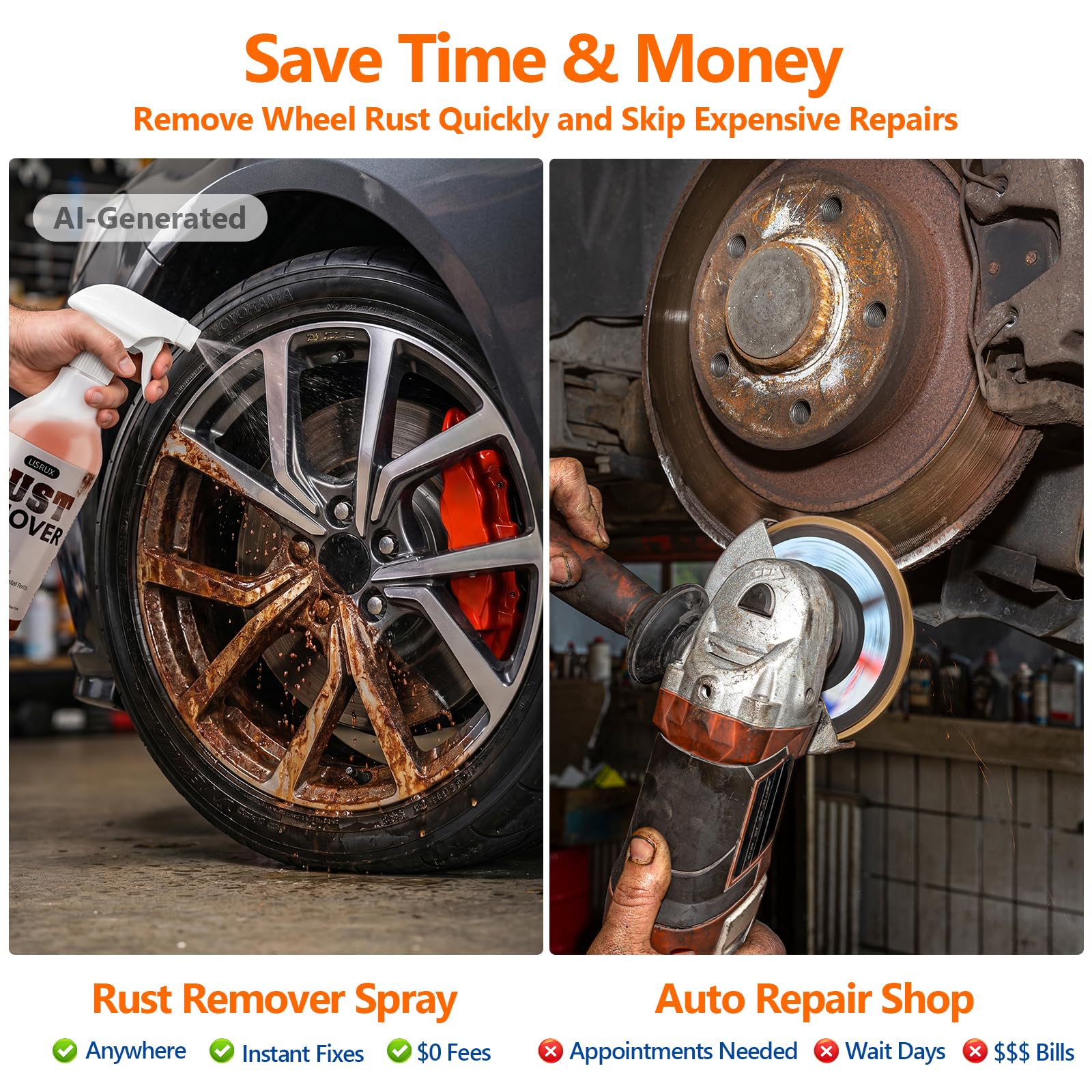 LISRUX macro showing protective barrier on metal preventing new rust benefit