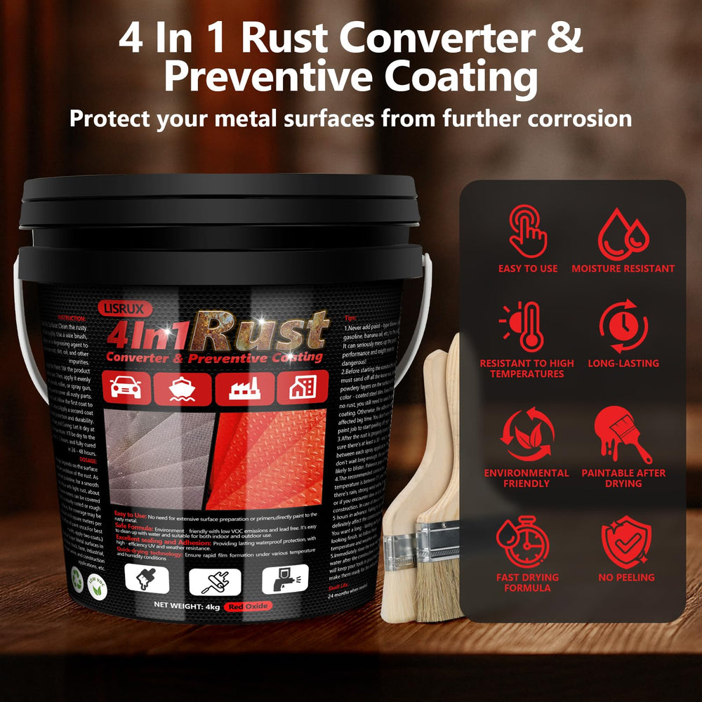 LISRUX treated metal before and after comparison showing restored smooth surface