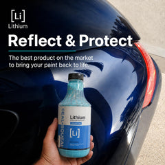 Lithium Auto Elixirs applicator pad with product ready to apply for smooth finish