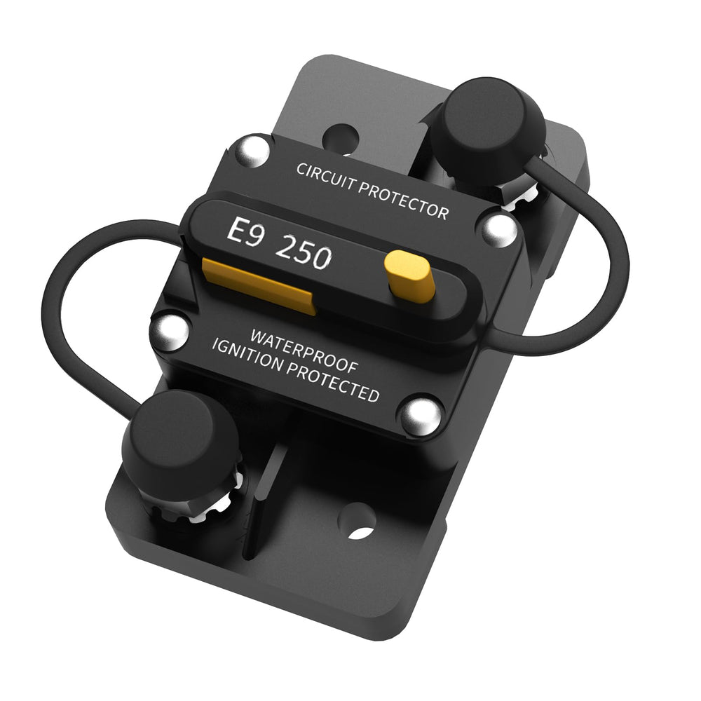 LiTime front view of 250A breaker showing compact housing and mounting