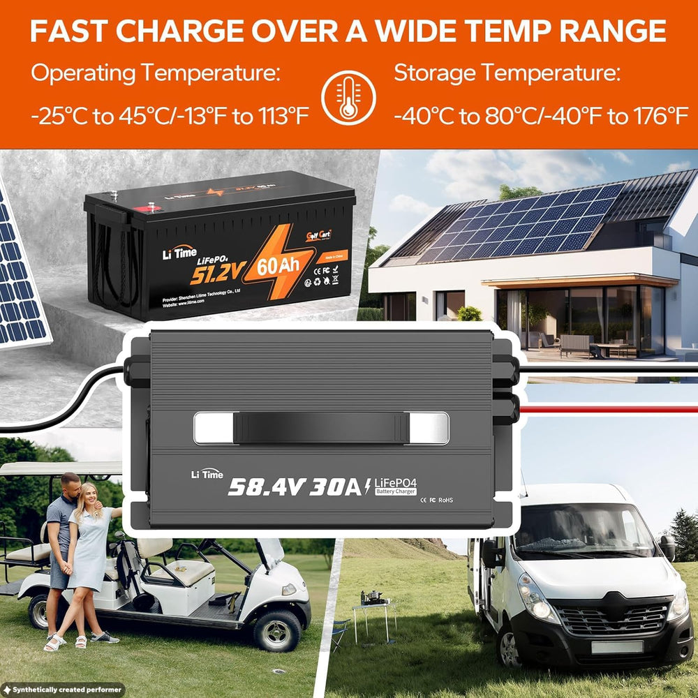 LiTime cooling fan and vents detail, enables efficient sustained charging