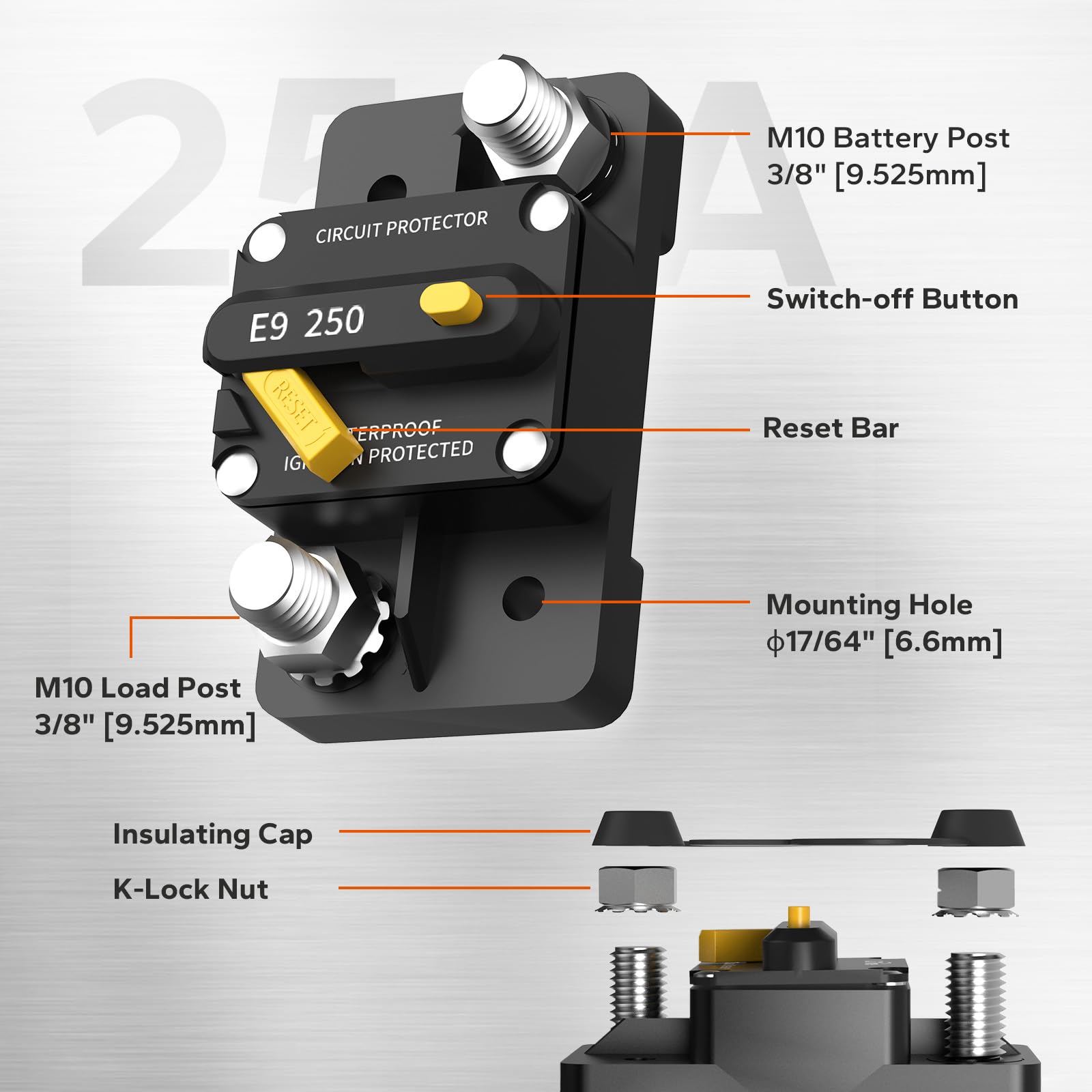 LiTime side profile showing surface-mount feet for easy installation