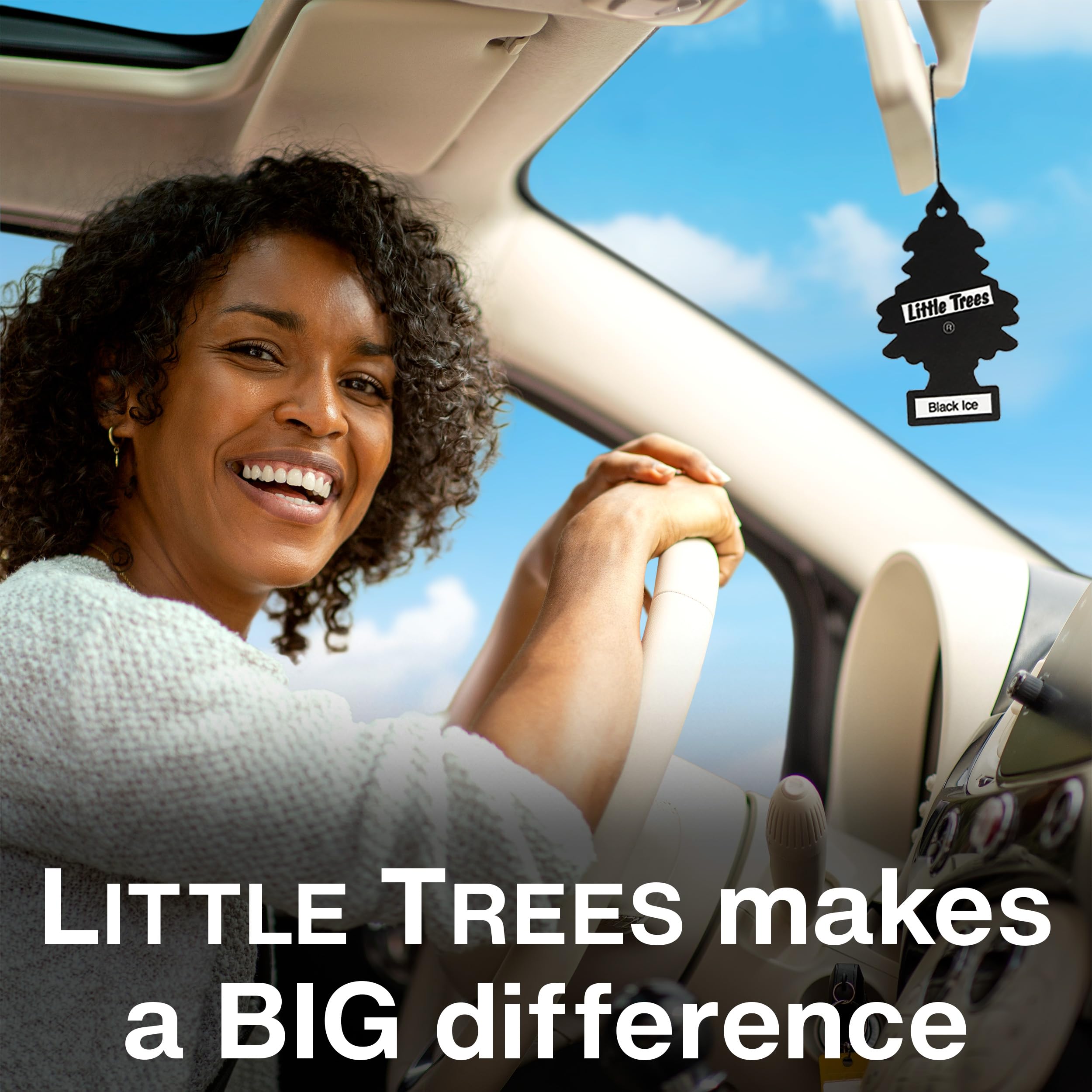LITTLE TREES clipped to car vent dispersing consistent fragrance evenly