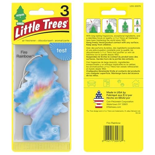 LITTLE TREES close-up of single Fire Rainbow tree highlighting color and aroma