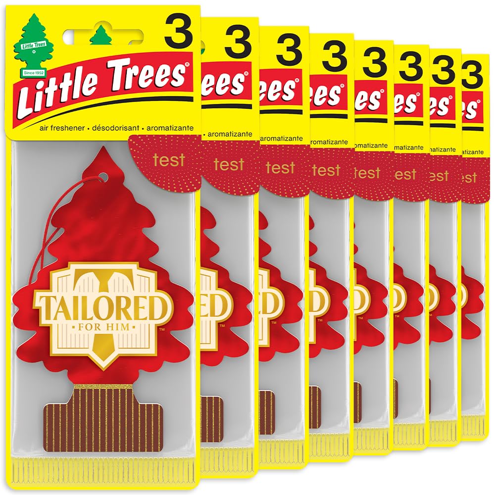 LITTLE TREES front packaging showing the three 8-count bundles and brand clarity