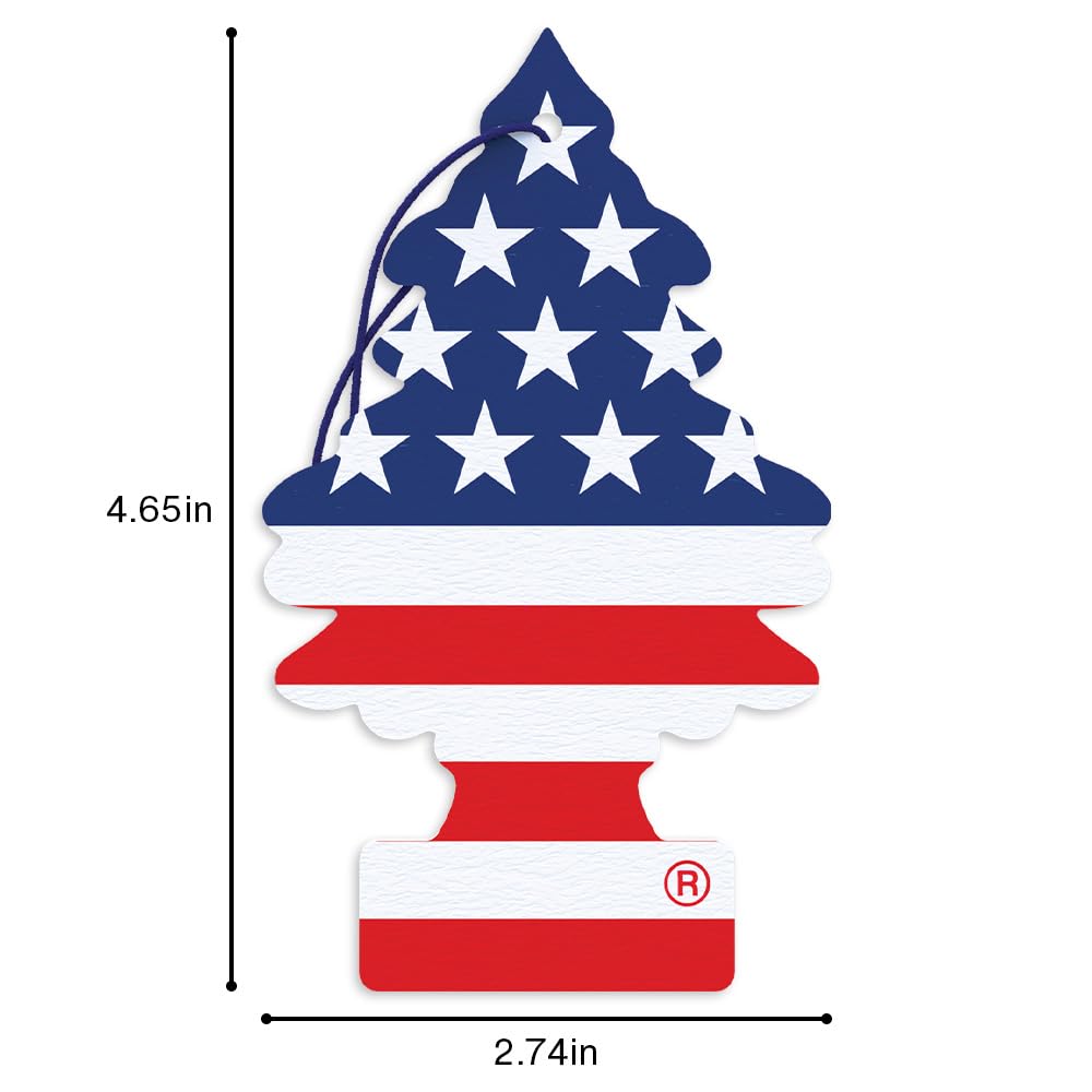 LITTLE TREES patriotic graphic detail delivering attractive visual and aroma
