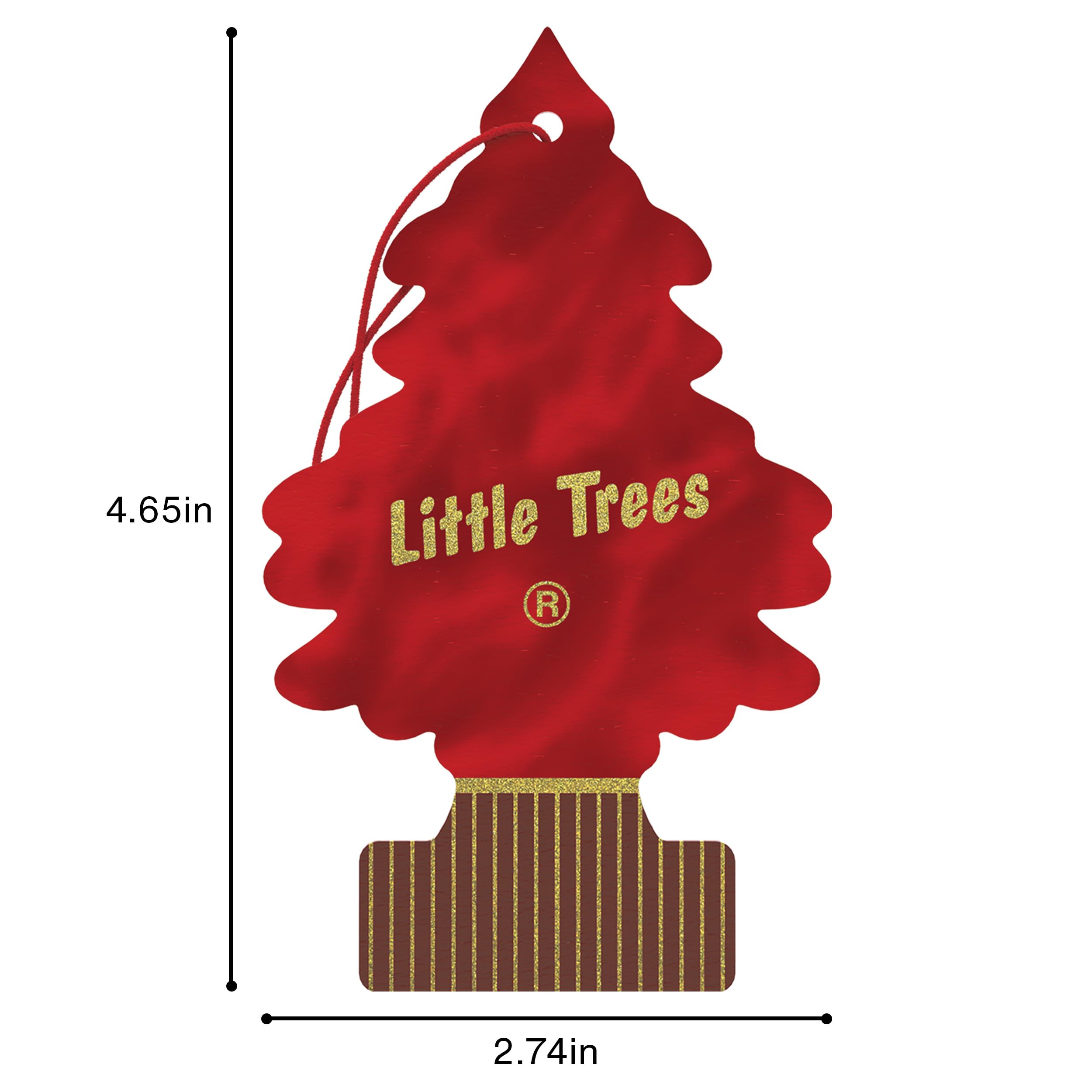 LITTLE TREES side label showing made in USA text and quality assurance