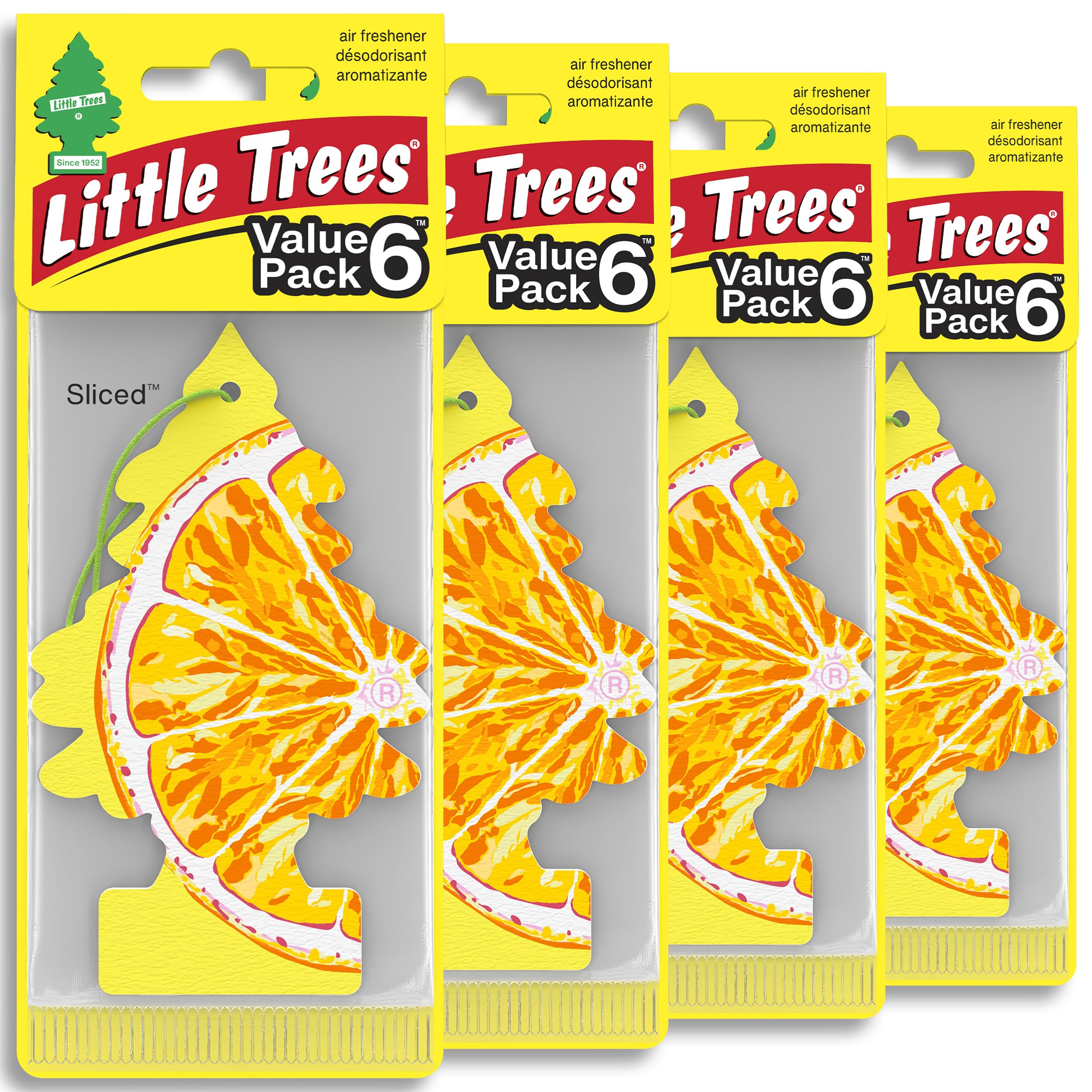 LITTLE TREES front packaging showing citrus sliced design and count