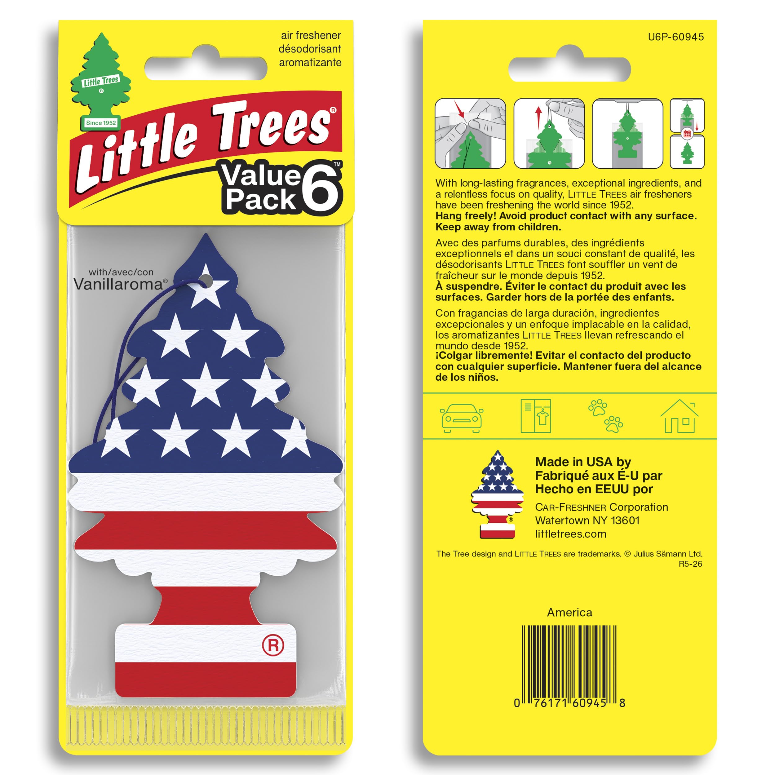 LITTLE TREES close-up of tree card texture showing durable scent material