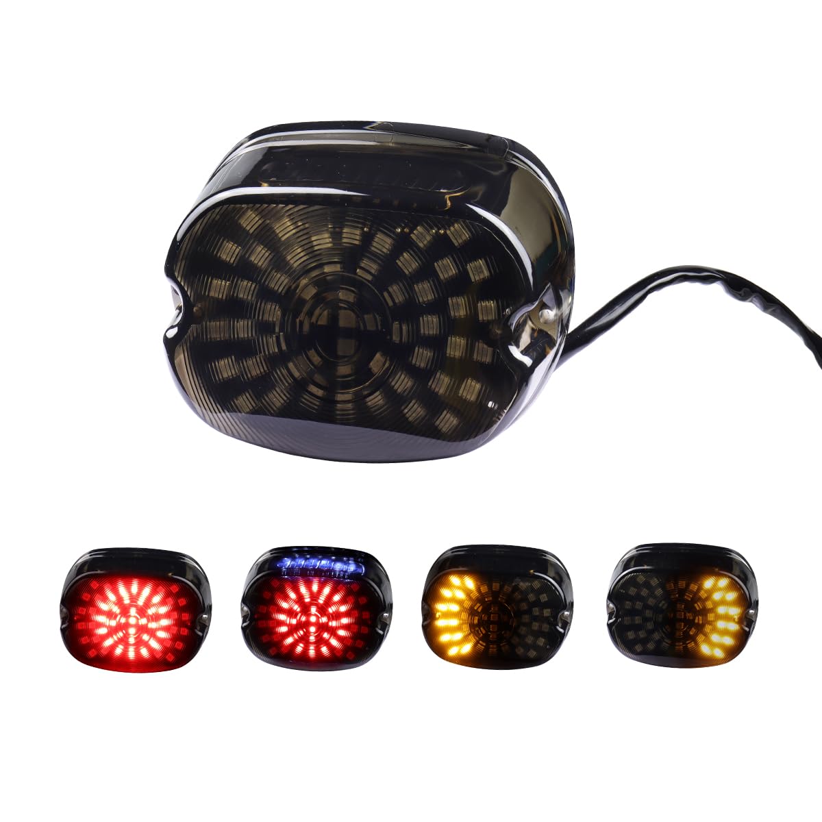 LIUJJYH front view smoked LED tail light showing clean rear styling and visibility