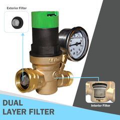 LIULO TOOL mesh filter closeup trapping sand and debris to prevent clogs