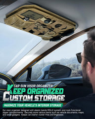 LIVANS installed on car visor demonstrating fit and space-saving benefit
