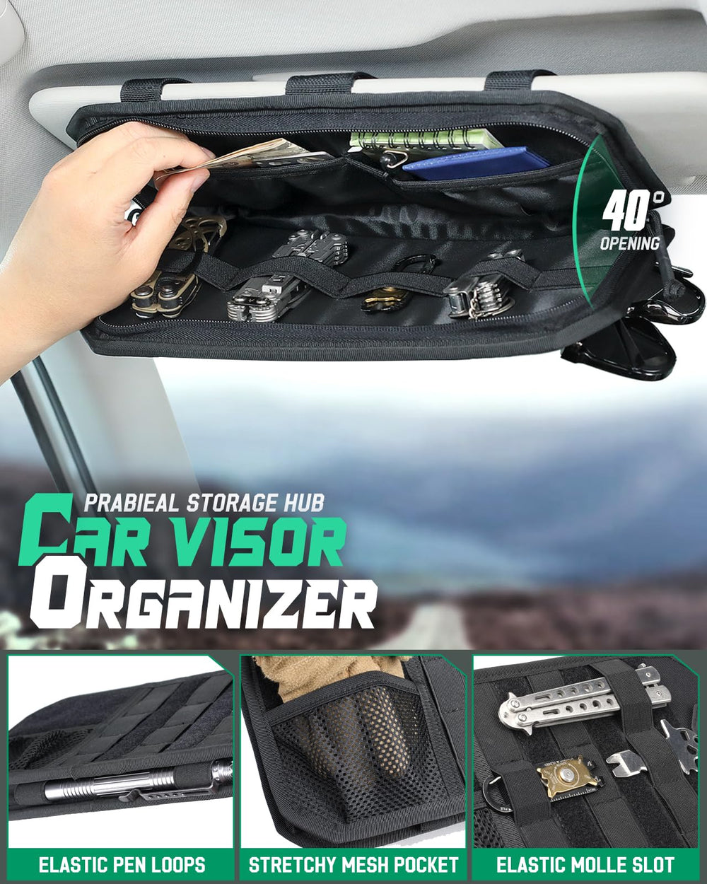 LIVANS glasses holder detail protecting sunglasses and preventing scratches while driving