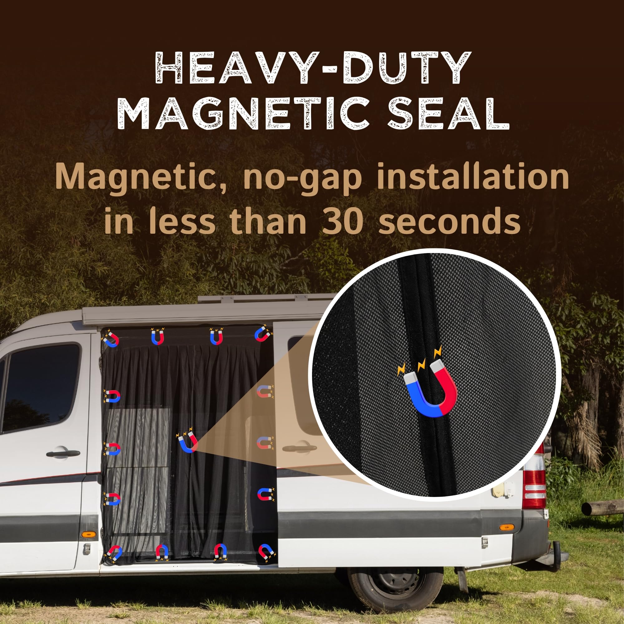 Living in a Bubble center magnetic closure demonstrating hands-free entry