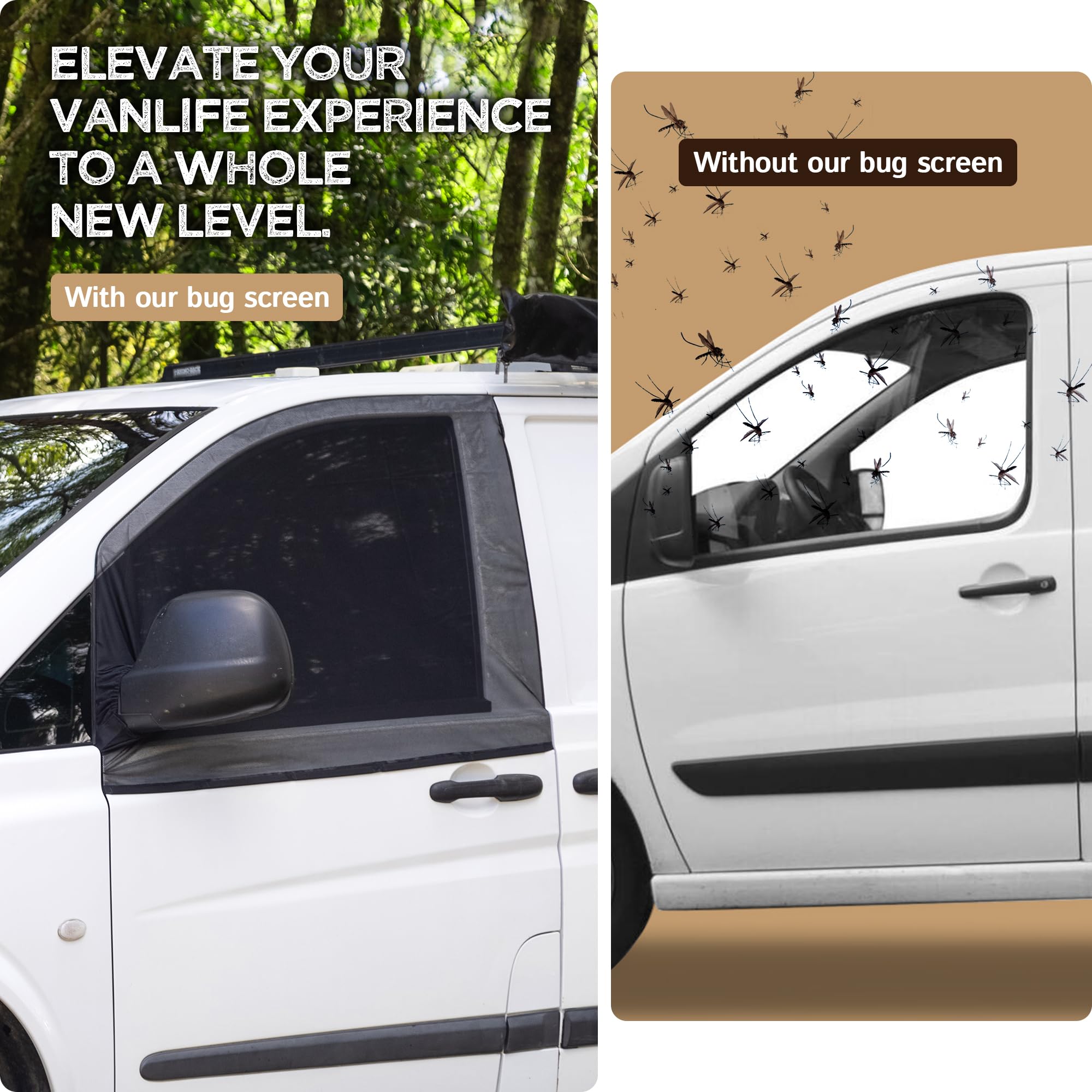 Living in a Bubble installed in Sprinter van showing gap-free protection benefit