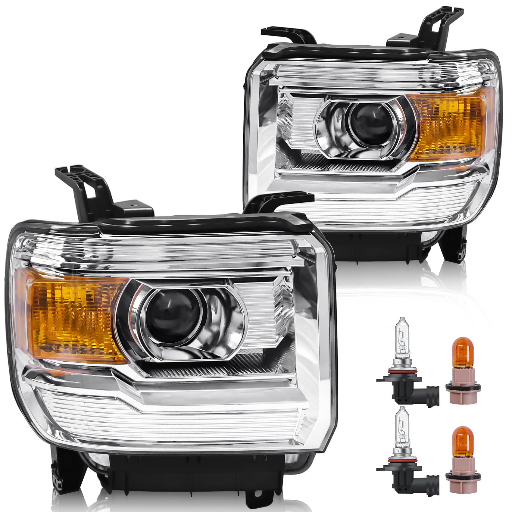 LIWEDFG front view chrome housing showing exact OE fit and restored appearance