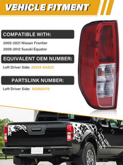 LIWEDFG tail lamp installed on Nissan Frontier rear demonstrating proper fitment