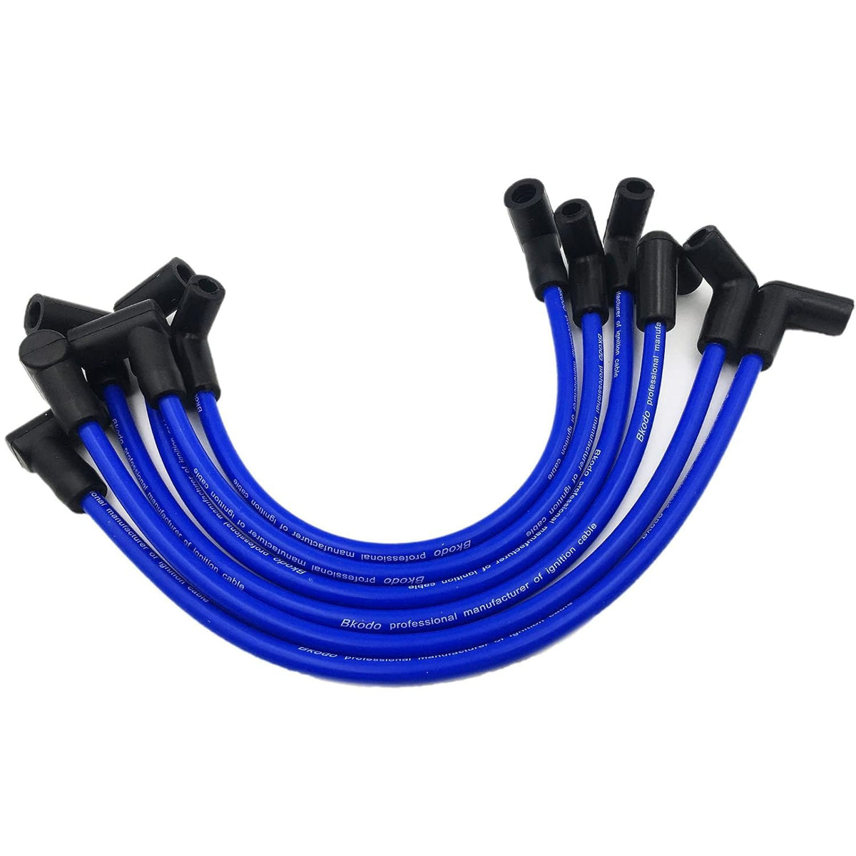 LIZAPUS front view of spark plug wire set showing complete kit and labels for easy identification
