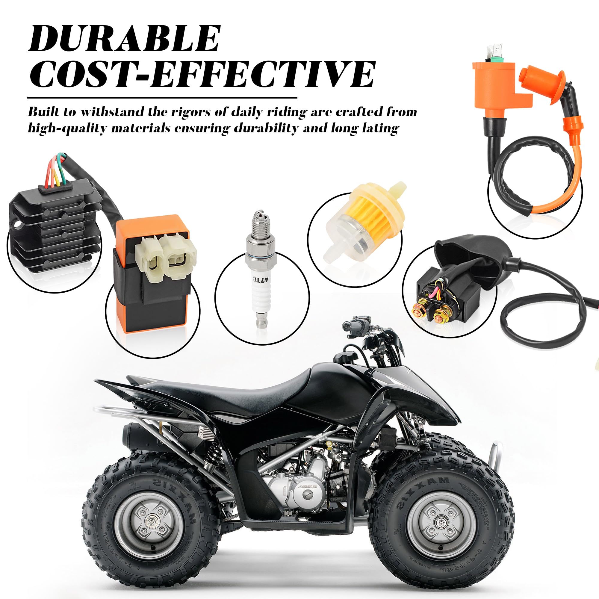 LK LEAPING KNIGHT 6-pin CDI module top view promoting crisper throttle response and timing control