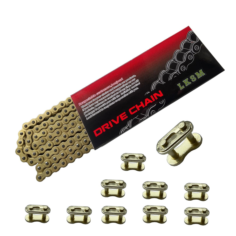 LKSM chain beside ruler showing 132-link scale for easy measurement fitment