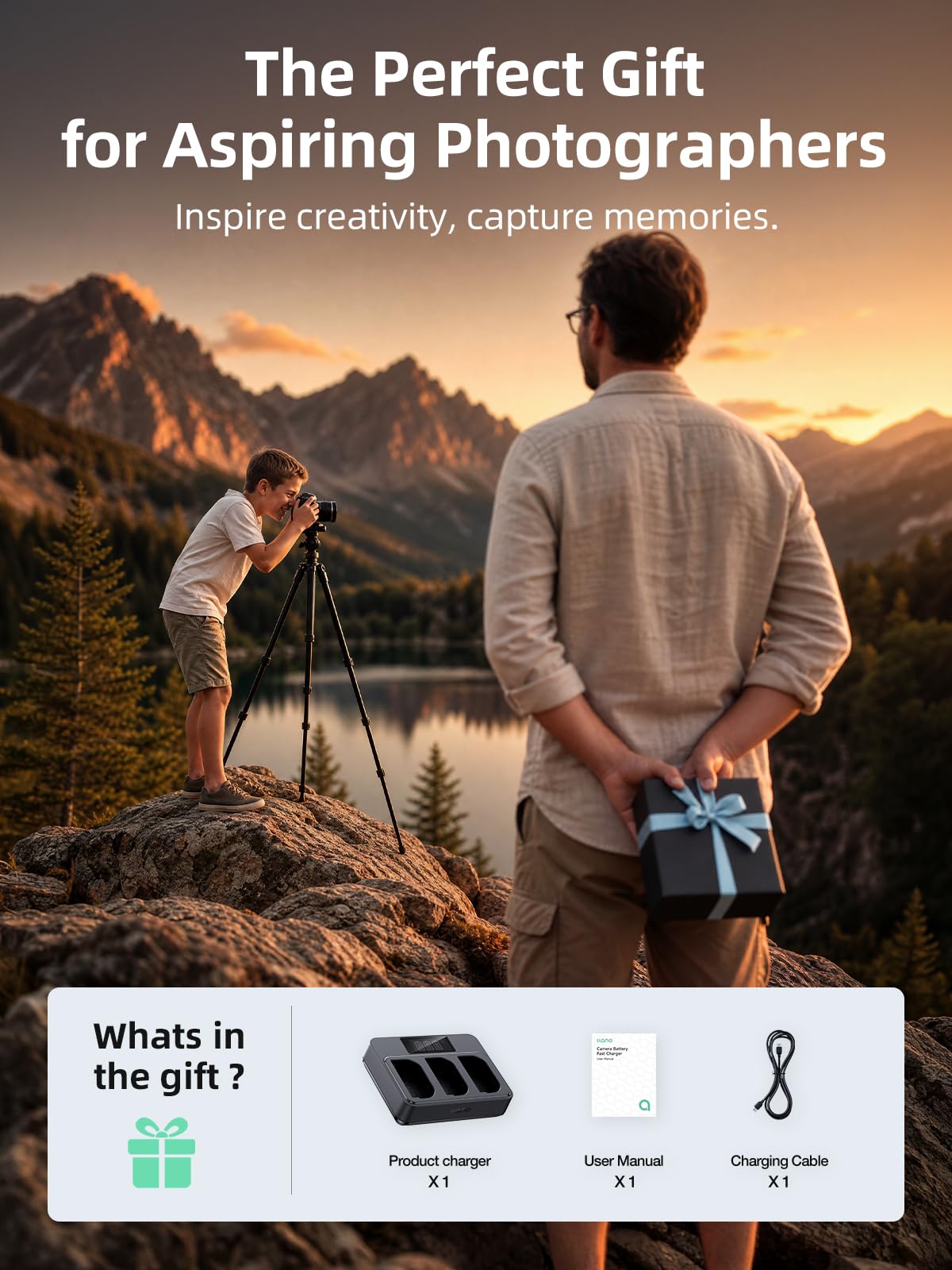 llano charger powering from car USB-C outlet during outdoor shoot, dependable field power
